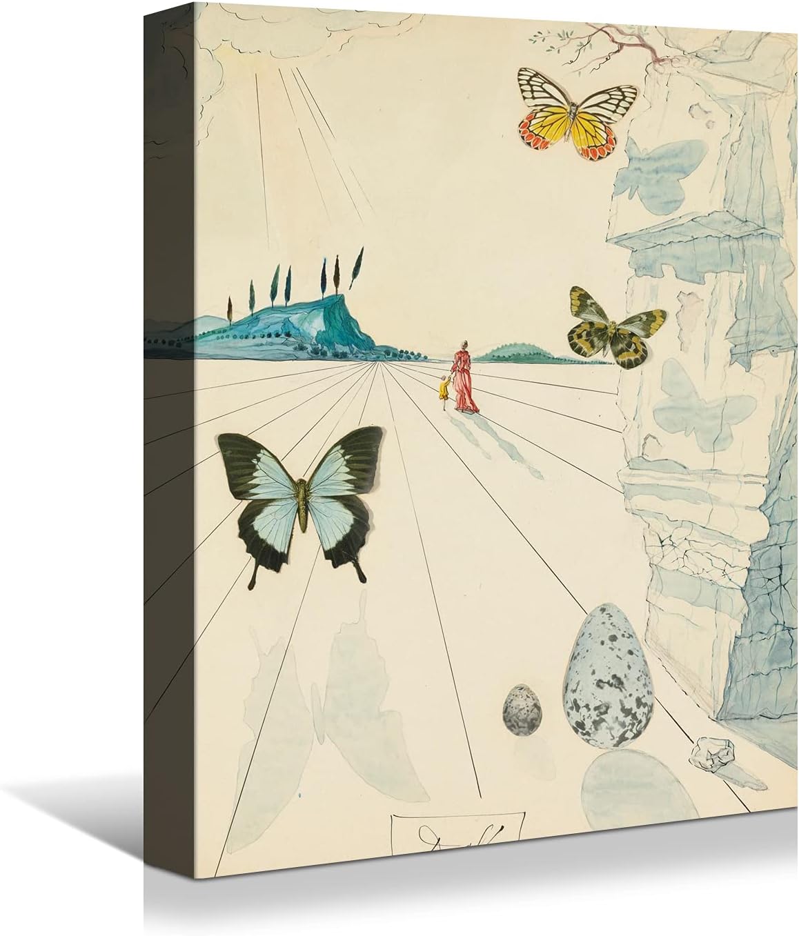 Brusheslife Surrealist Canvas: Dalí-Inspired Masterpiece for Wall Art