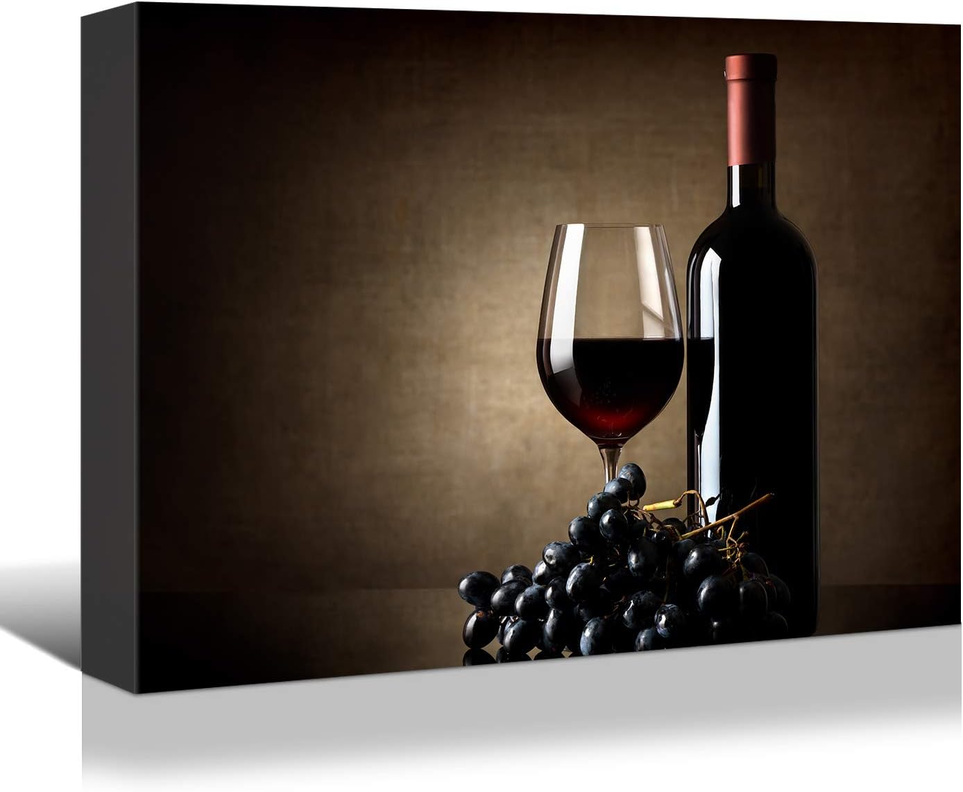 Charming Wine and Grapes Canvas from Brusheslife - Add Elegance to Your Dining Room or Bar with This Still Life Art