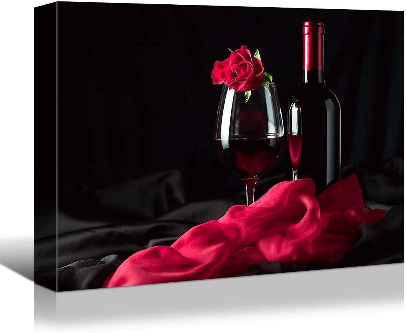 Charming Wine and Grapes Canvas from Brusheslife - Add Elegance to Your Dining Room or Bar with This Still Life Art