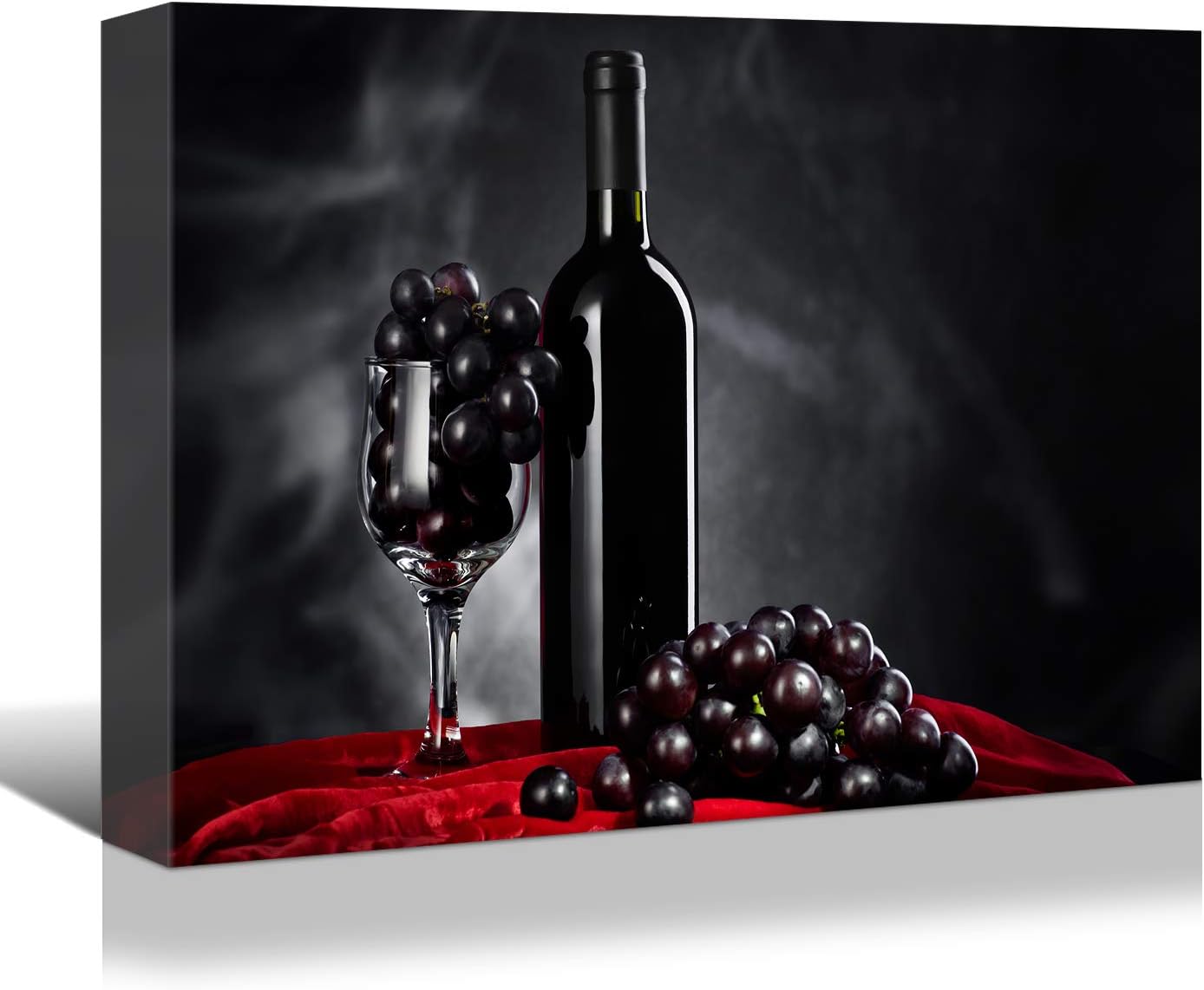 Charming Wine and Grapes Canvas from Brusheslife - Add Elegance to Your Dining Room or Bar with This Still Life Art