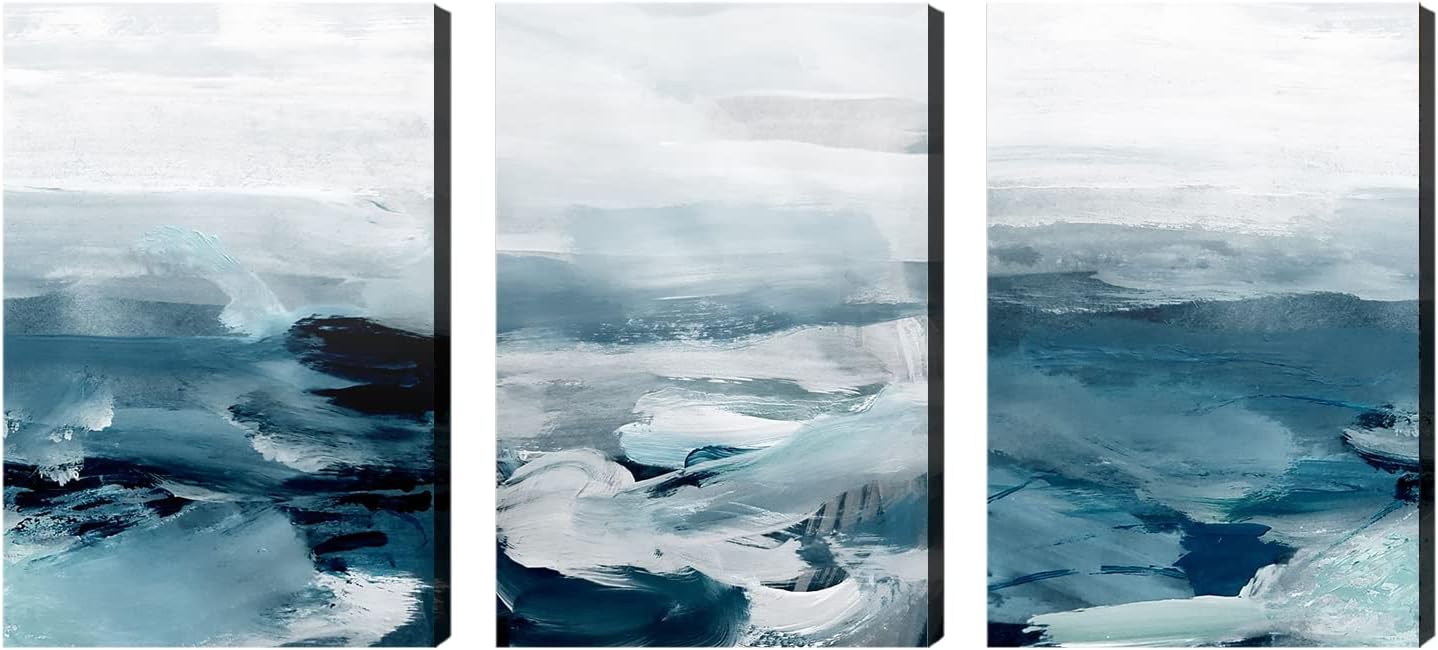 Brusheslife Landscape Art: Serene Mountains with Lake Canvas Set