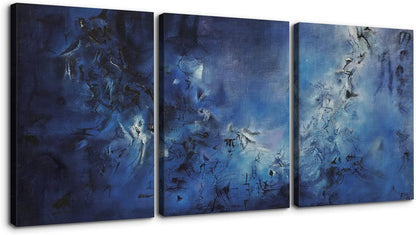 Home Wall Art: Brusheslife's Set of 3 Abstract Canvas Prints