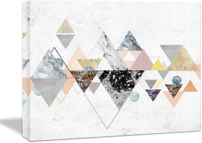 Brusheslife Abstract Canvas: Geometric Triangles of Mountain and Forest Life