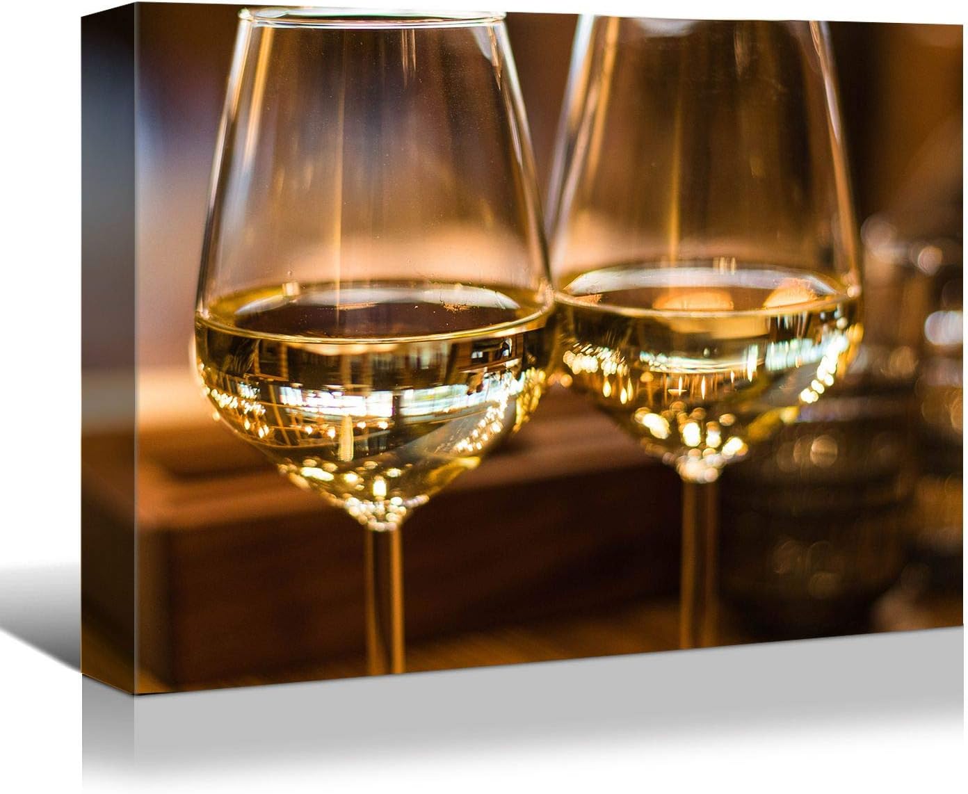 Vino Elegance by Brusheslife - Wine Glass and Grapes Canvas Art for Your Dining Room and Bar Wall