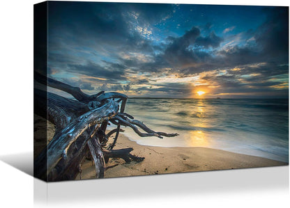 Brusheslife Seascape Art: Canvas Prints of a Beach Sunrise for Modern Home Decor