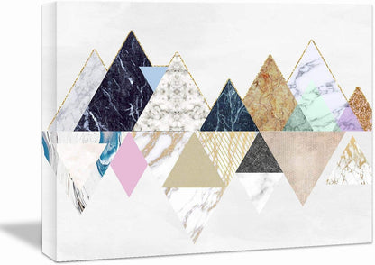 Brusheslife Abstract Canvas: Geometric Triangles of Mountain and Forest Life