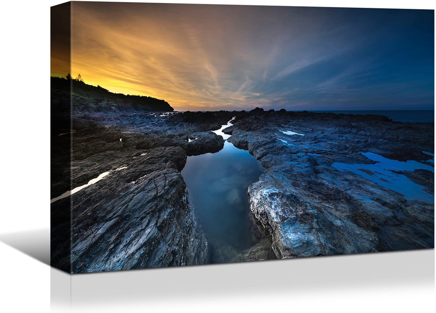 Brusheslife Seascape Art: Canvas Prints of a Beach Sunrise for Modern Home Decor