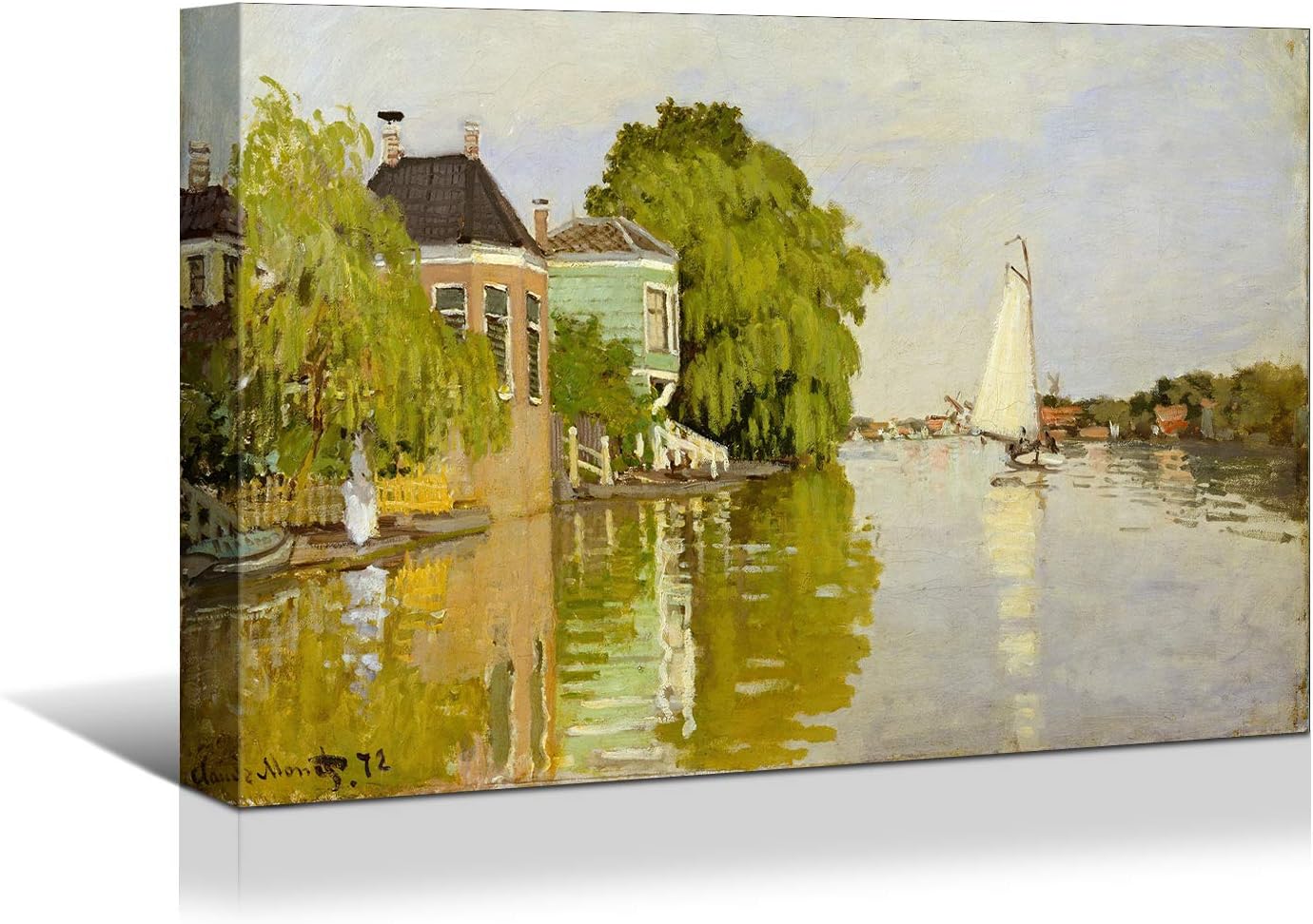 Brusheslife Monet-Inspired Art: Canvas Reproduction of Argenteuil's Regatta