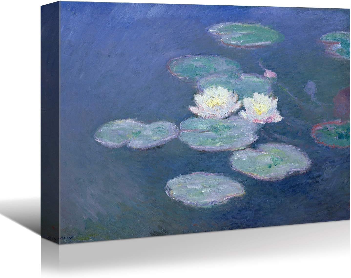 Brusheslife Canvas Art: Monet's Water Lilies on River Giclee Reproduction