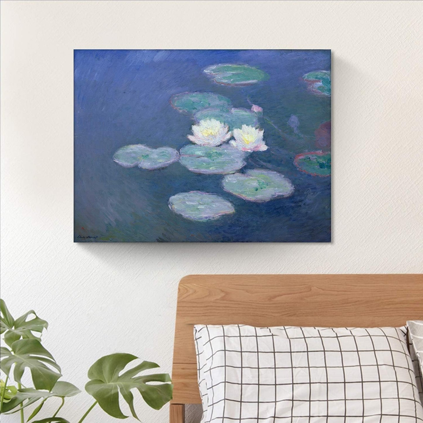 Brusheslife Canvas Art: Monet's Water Lilies on River Giclee Reproduction