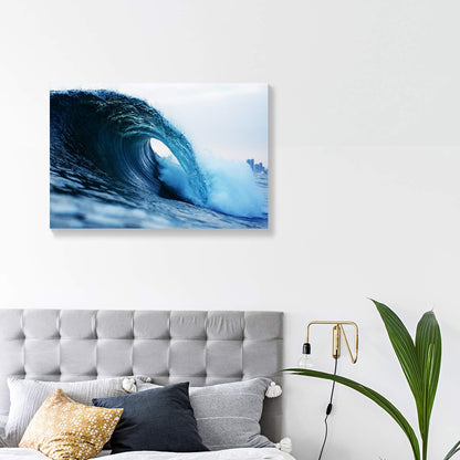 Soothing Seascapes: Blue Sea Waves Canvas from Brusheslife