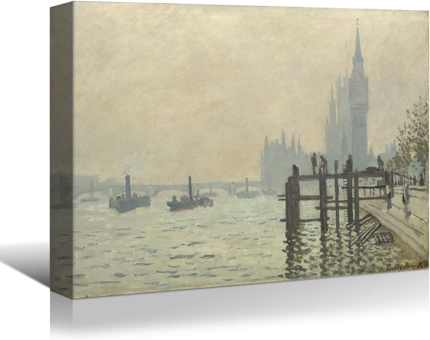 Classic Monet for Your Wall: Brusheslife Canvas Art of Vetheuil Landscape