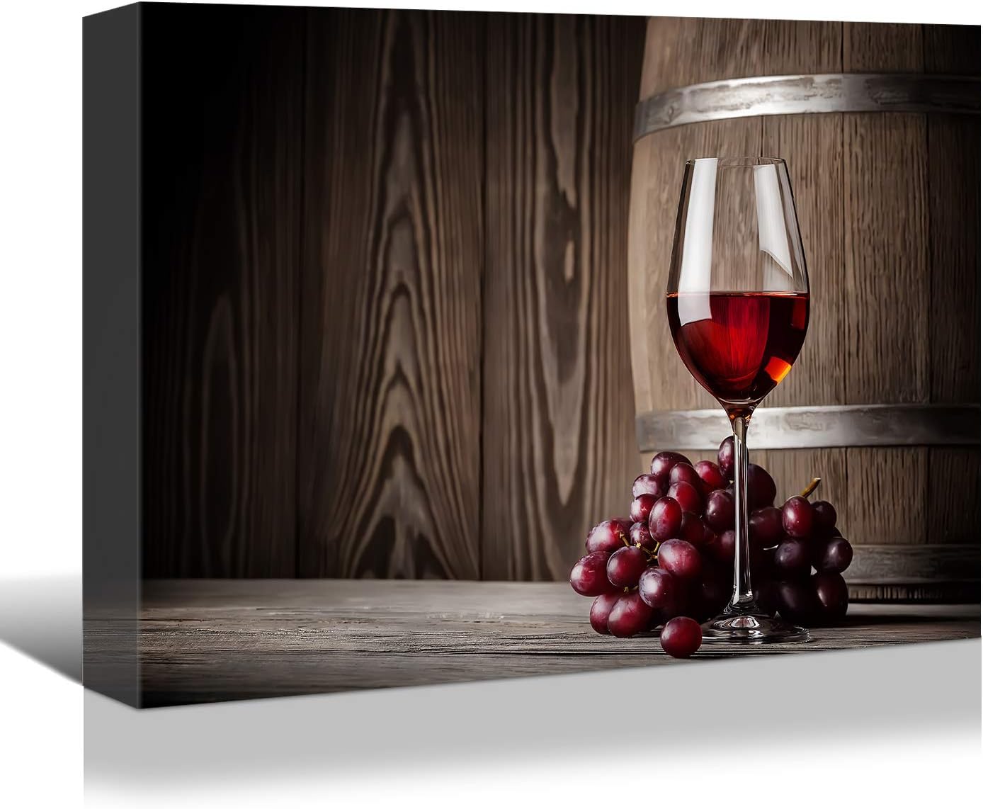 Charming Wine and Grapes Canvas from Brusheslife - Add Elegance to Your Dining Room or Bar with This Still Life Art