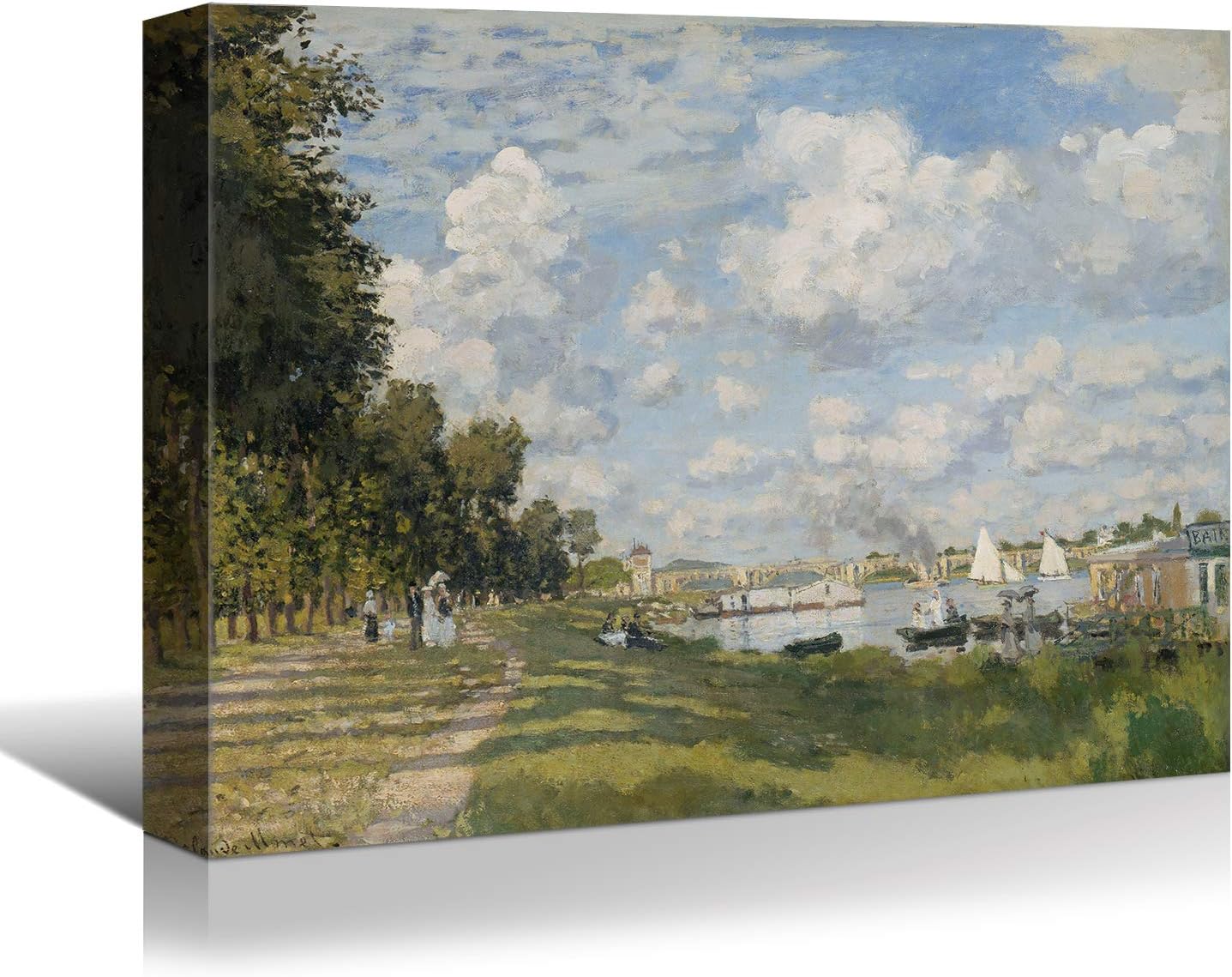 Brusheslife Canvas Art: Monet's Green Forest by the Seine Reproduction