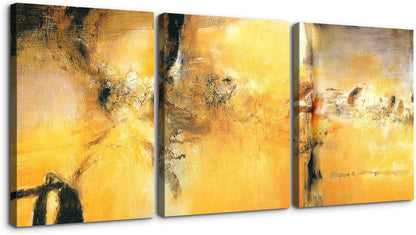 Home Wall Art: Brusheslife's Set of 3 Abstract Canvas Prints