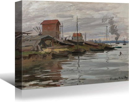 Classic Monet for Your Wall: Brusheslife Canvas Art of Vetheuil Landscape