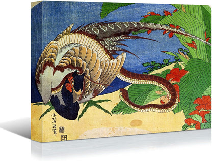 Brusheslife Canvas Wall Art: Hokusai's Iconic Wave in Gallery-Wrapped Style