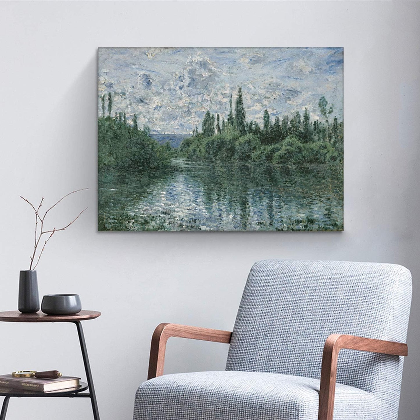 Brusheslife Canvas Art: Monet's Green Forest by the Seine Reproduction