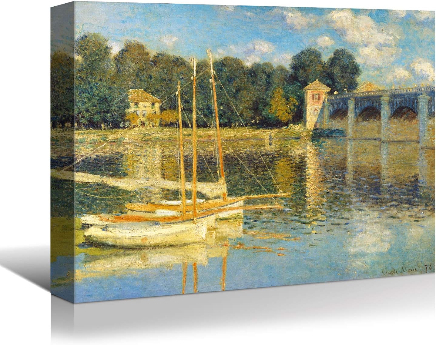 Brusheslife Canvas Art: Monet's Green Forest by the Seine Reproduction