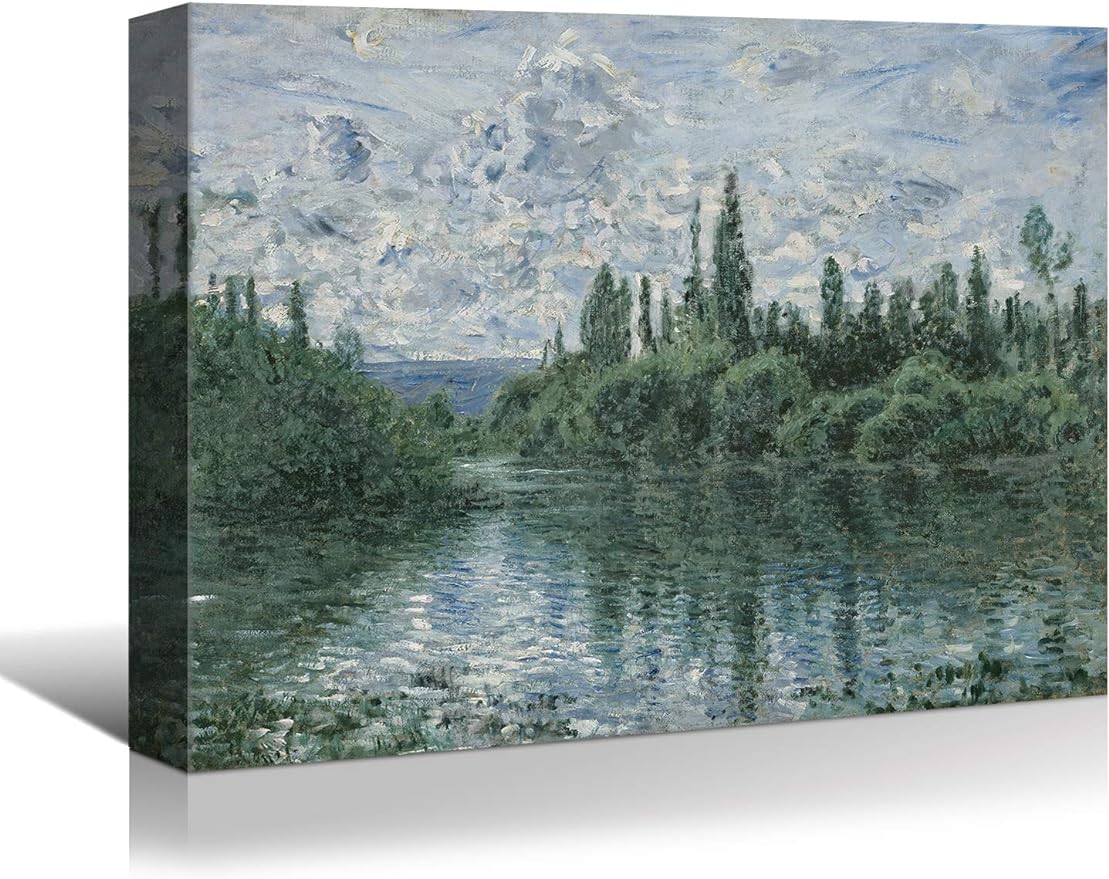 Brusheslife Canvas Art: Monet's Green Forest by the Seine Reproduction