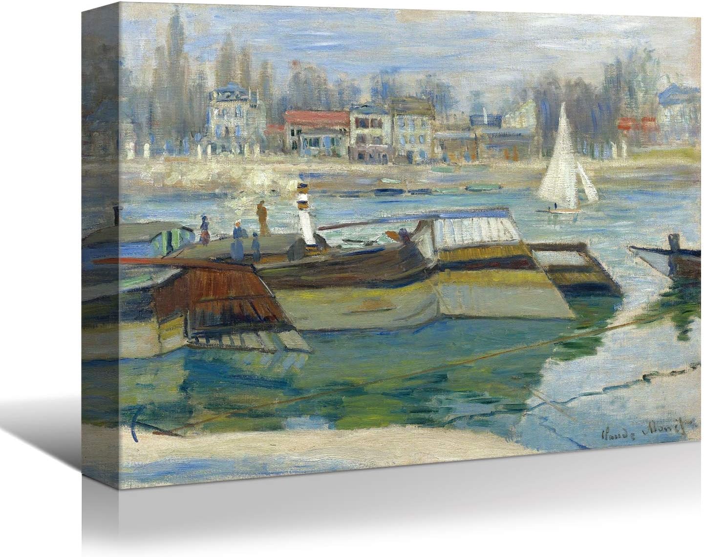 Classic Monet for Your Wall: Brusheslife Canvas Art of Vetheuil Landscape